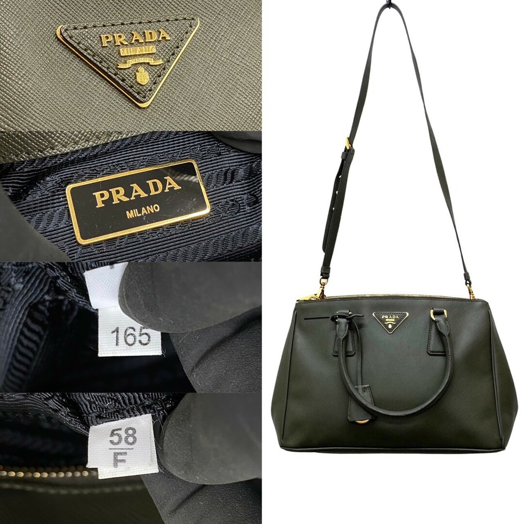 PRADA - 極 美品 袋付 PRADA プラダ 三角ロゴ 金具 サフィアーノレザー
