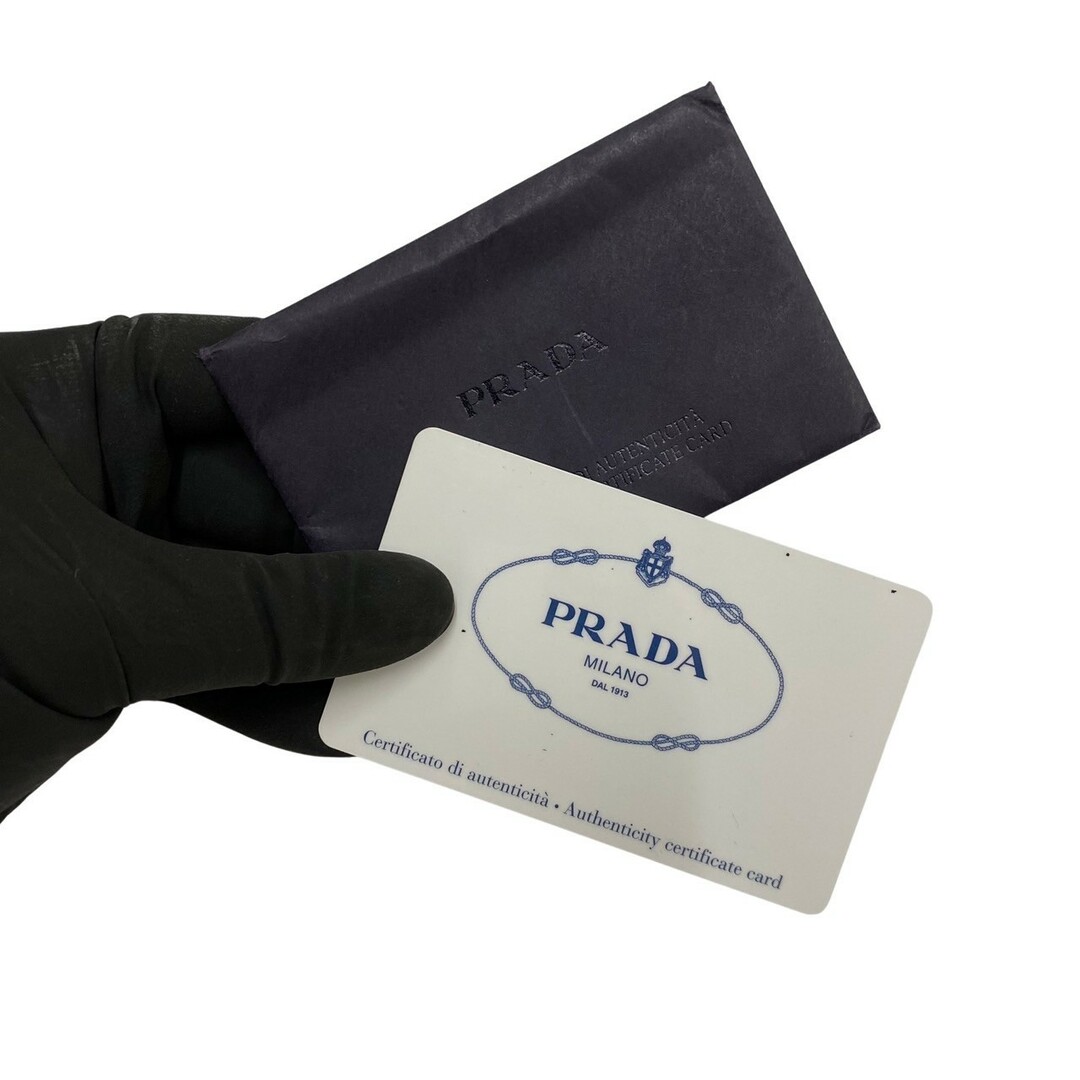 PRADA - 極 美品 袋付 PRADA プラダ 三角ロゴ 金具 サフィアーノレザー