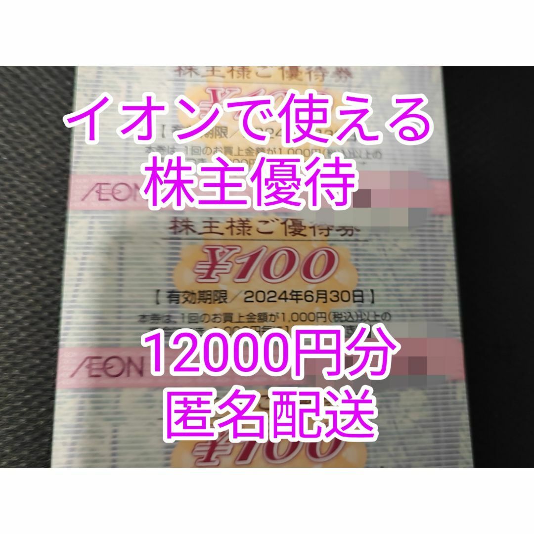 格安セール開催中 12000円分☆イオン北海道 株主優待券☆イオン