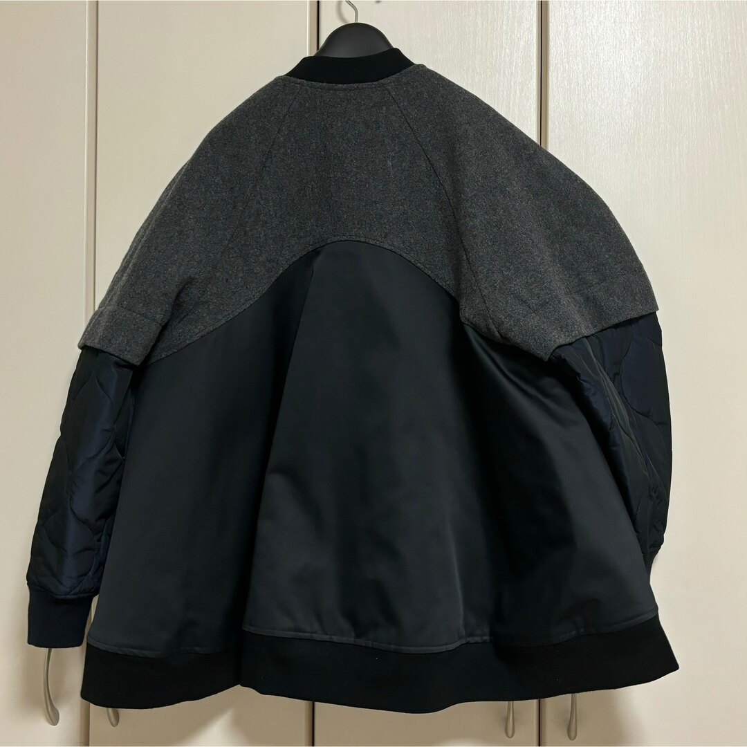 ENFOLD(エンフォルド)の【ENFOLD】ヘビーサテンオーバーコンビブルゾン レディースのジャケット/アウター(ブルゾン)の商品写真