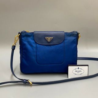 プラダ　テスート　トートバッグ　ショルダーストラップ付　PRADA ブルー　レア