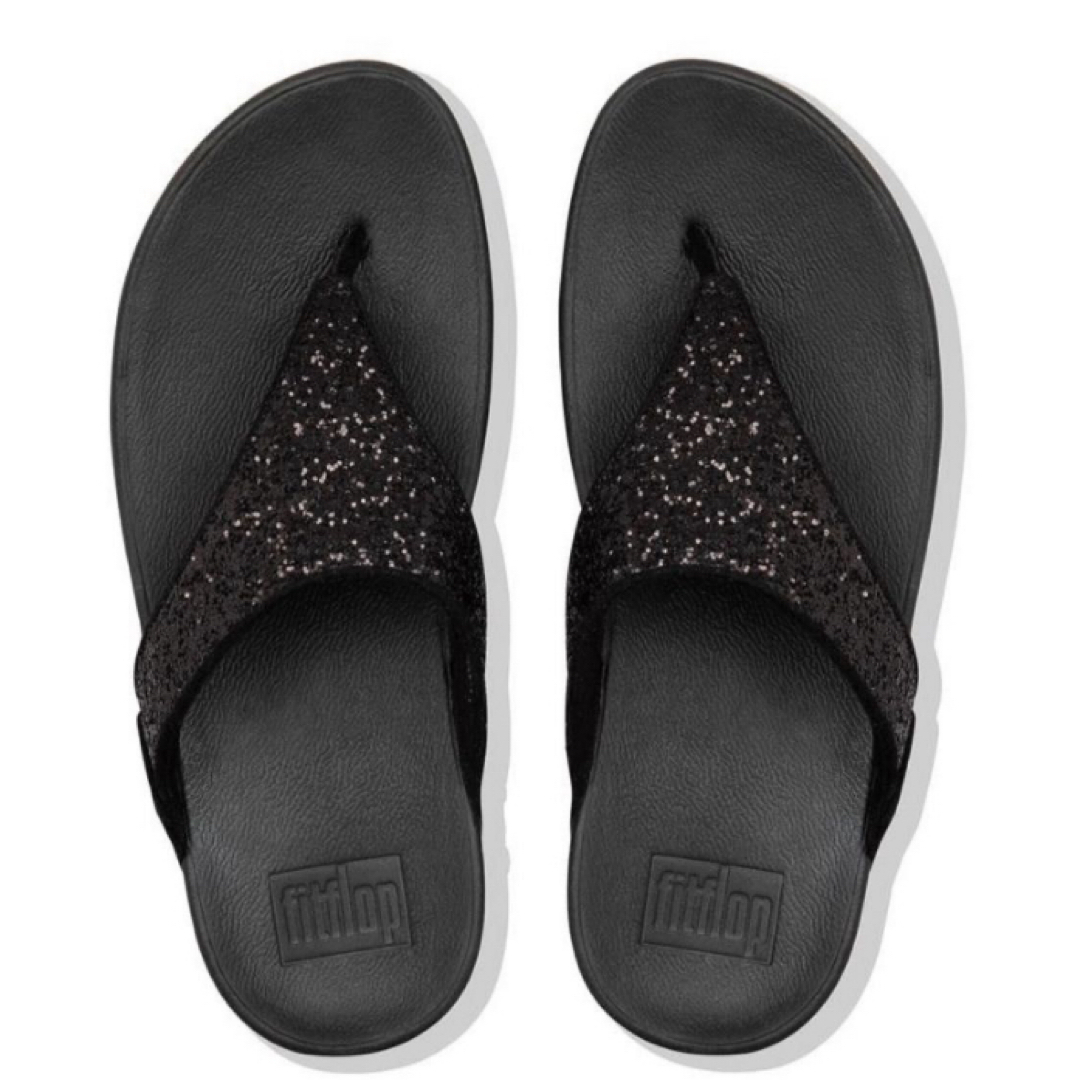 fitflop(フィットフロップ)のFITFLOP BLACK GLITTER LULU GLITTER TOE レディースの靴/シューズ(サンダル)の商品写真