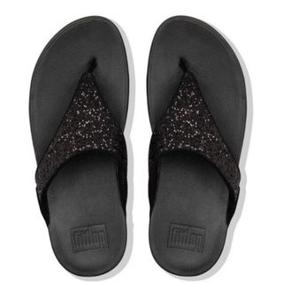 フィットフロップ(fitflop)のFITFLOP BLACK GLITTER LULU GLITTER TOE(サンダル)