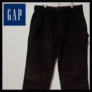 ギャップ(GAP)の【希少】GAP ギャップ ダブルニー コーデュロイパンツ ブラウン 36(ワークパンツ/カーゴパンツ)