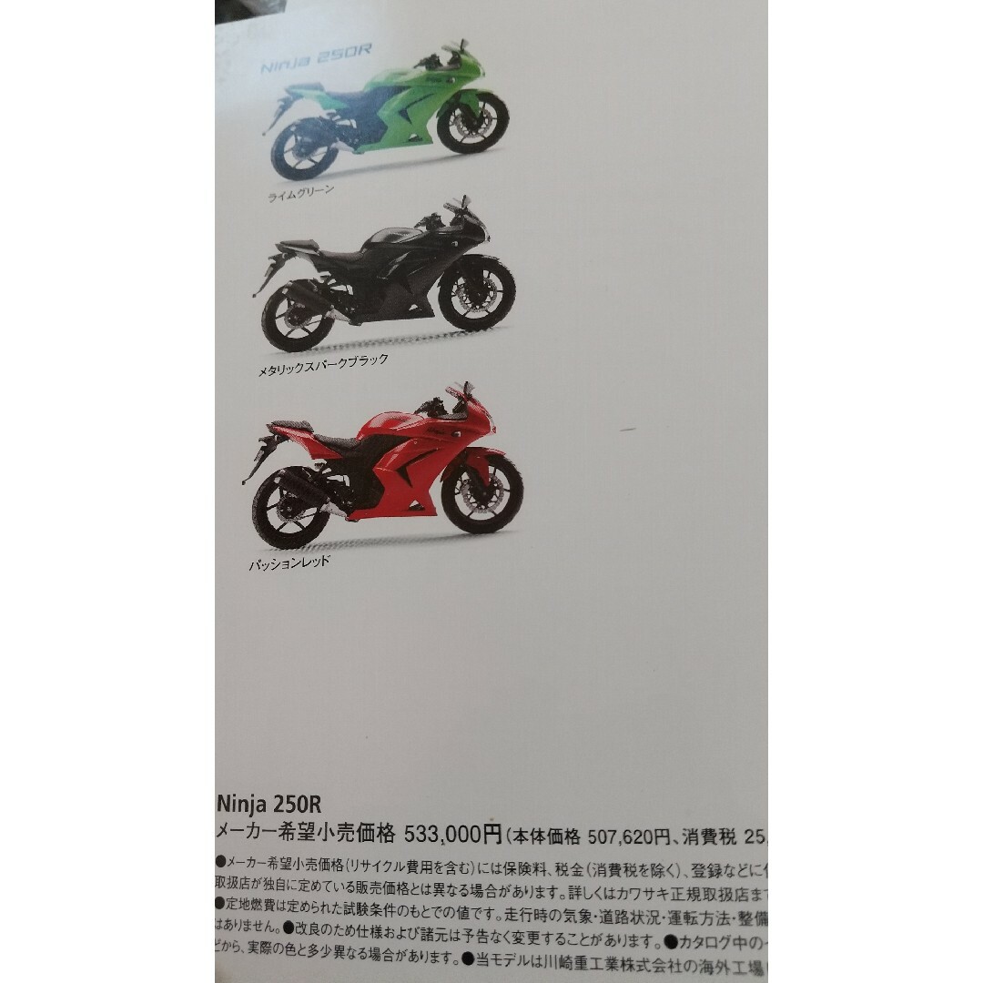 カワサキ(カワサキ)のNinja 250R 型録 自動車/バイクのバイク(カタログ/マニュアル)の商品写真