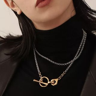 ビューティアンドユースユナイテッドアローズ(BEAUTY&YOUTH UNITED ARROWS)の【OUTLET】Contrast double necklace No.556(ネックレス)