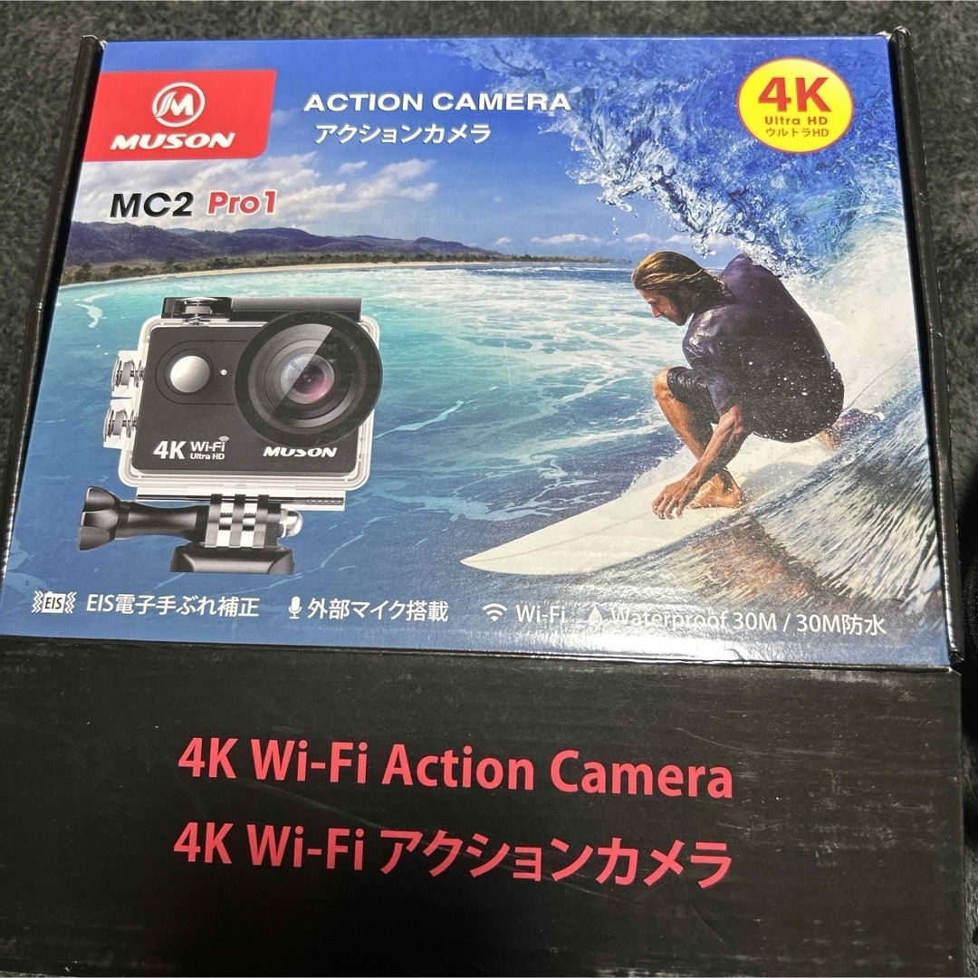 ムソンmusonアクションカメラ4k Wi-Fi防水お買い得旅行マリンスポーツ スマホ/家電/カメラのカメラ(ビデオカメラ)の商品写真