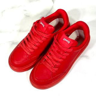 カンペール(CAMPER)の【美品】CAMPER RUNNER K21 レザー スニーカー 赤 24.0(スニーカー)