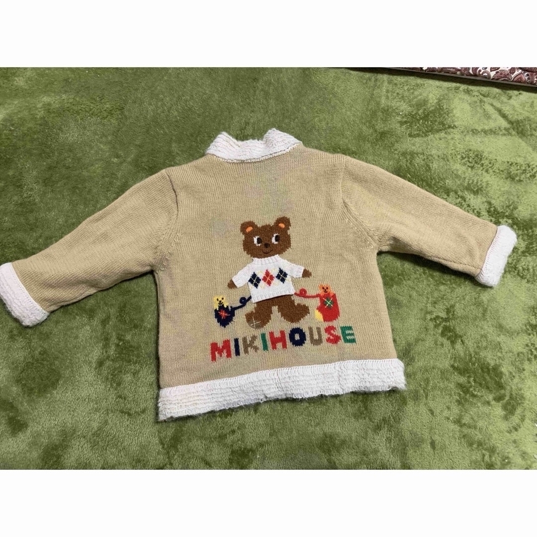 mikihouse(ミキハウス)のミキハウス ニット アウター 90cm キッズ/ベビー/マタニティのキッズ服男の子用(90cm~)(ジャケット/上着)の商品写真