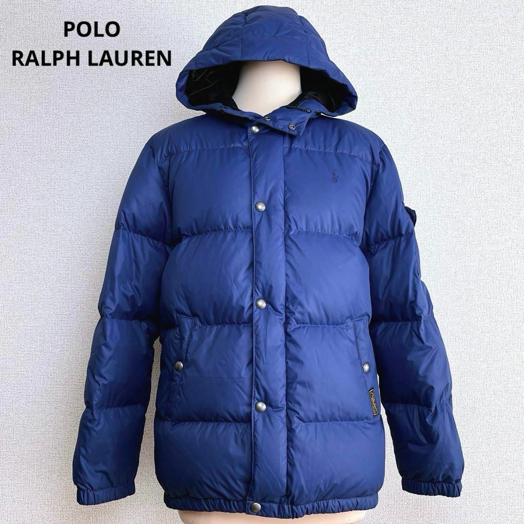 POLO RALPH LAUREN(ポロラルフローレン)の極美品✨ポロラルフローレン　ダウンジャケット　肉厚　くすみブルー　Lサイズ レディースのジャケット/アウター(ダウンジャケット)の商品写真