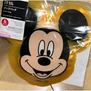 ディズニー(Disney)のディズニー　ミッキー　チャック袋　ジッパー　ジップバック　袋　クリア　透明(ラッピング/包装)