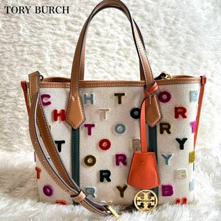 トリーバーチ(Tory Burch)のトリーバーチ　2way  ショルダーバッグ　ペリー　アルファベットロゴ柄　帆布(ショルダーバッグ)