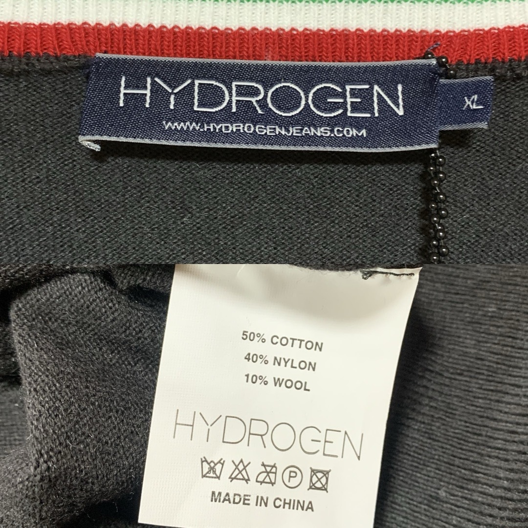 HYDROGEN(ハイドロゲン)の【未使用】HYDROGEN ハイドロゲン　正規品　薄手ニット　セーター XL メンズのトップス(ニット/セーター)の商品写真