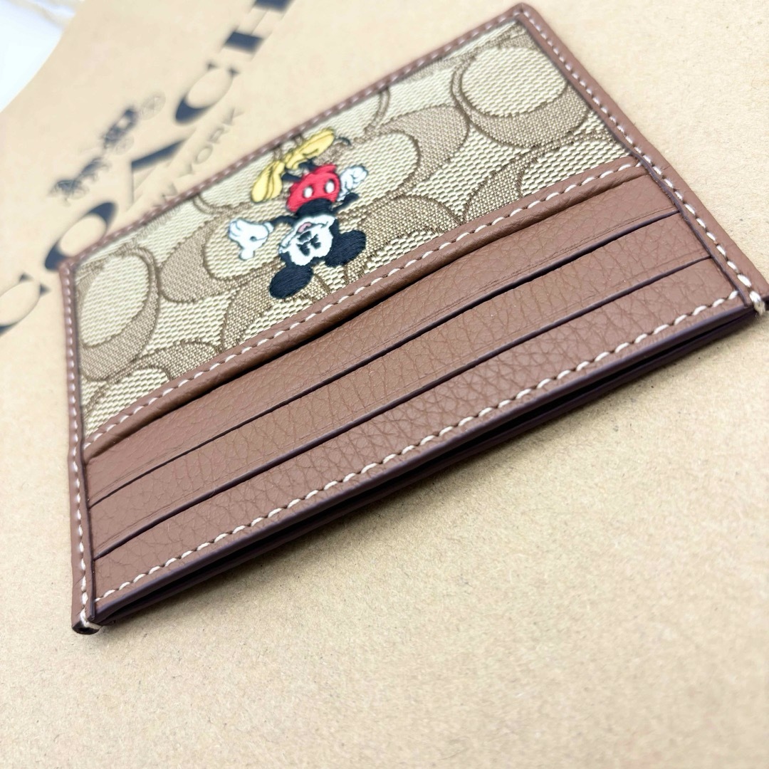 新品未使用 DISNEY × COACH スリム ID カード ケース