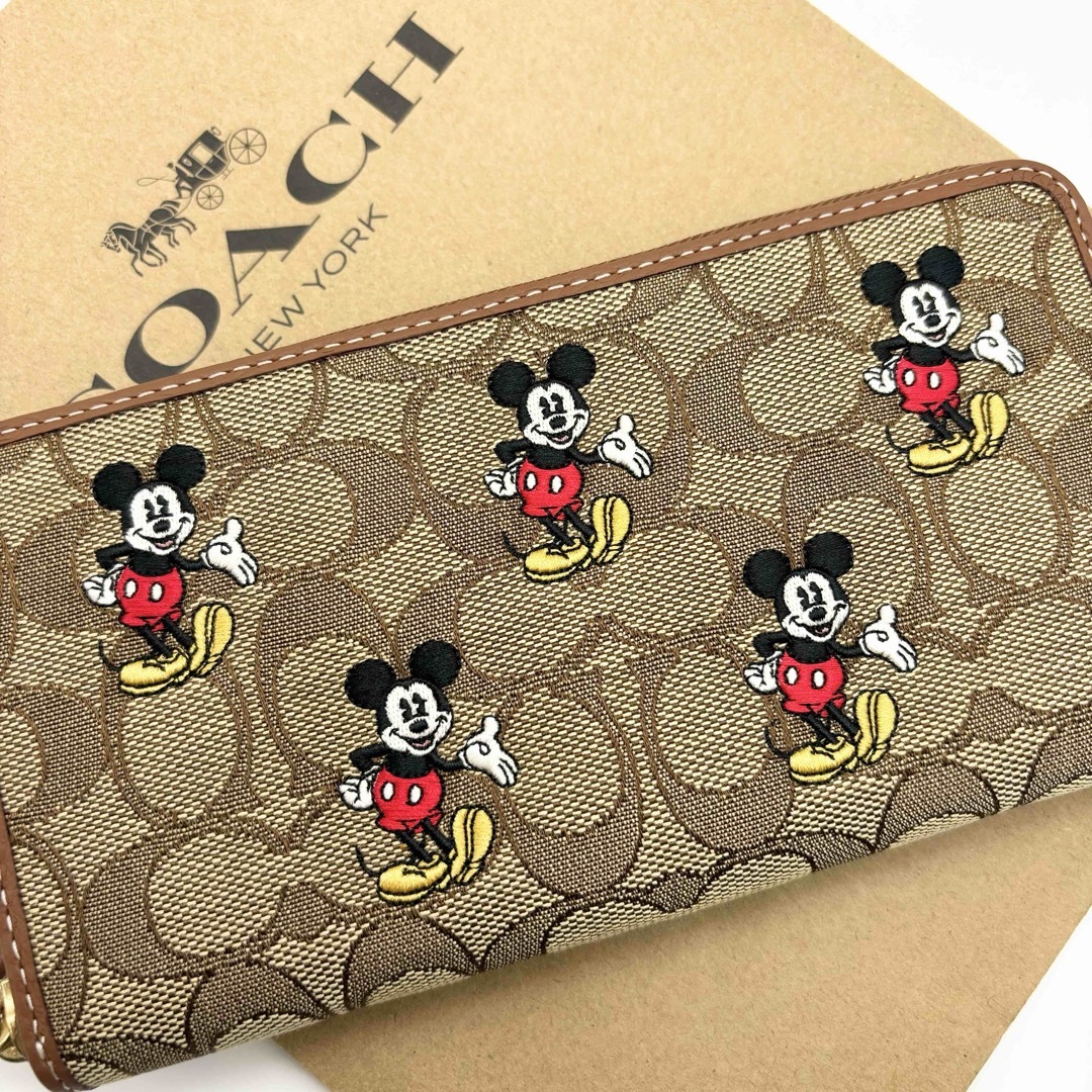 【DISNEY X COACH】アコーディオン ウォレット！ミッキーマウス！