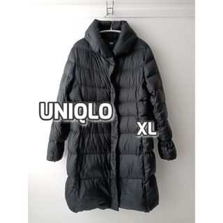 ユニクロ(UNIQLO)のUNIQLO　レディース　ユニクロダウンコート　ロング　ブラック　黒　XL(ダウンジャケット)