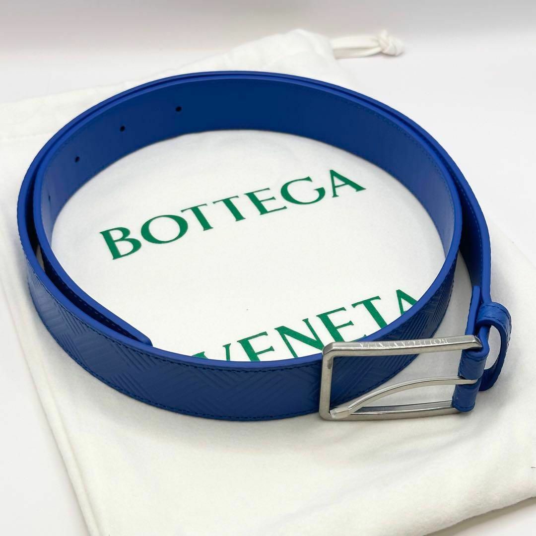 Bottega Veneta(ボッテガヴェネタ)の【新品未使用】BOTTEGA VENETA レザーベルト　青　ブルー メンズのファッション小物(ベルト)の商品写真