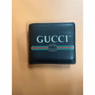 Gucci - 【未使用品】グッチ ヴィンテージロゴ 二つ折り 財布 ブラック