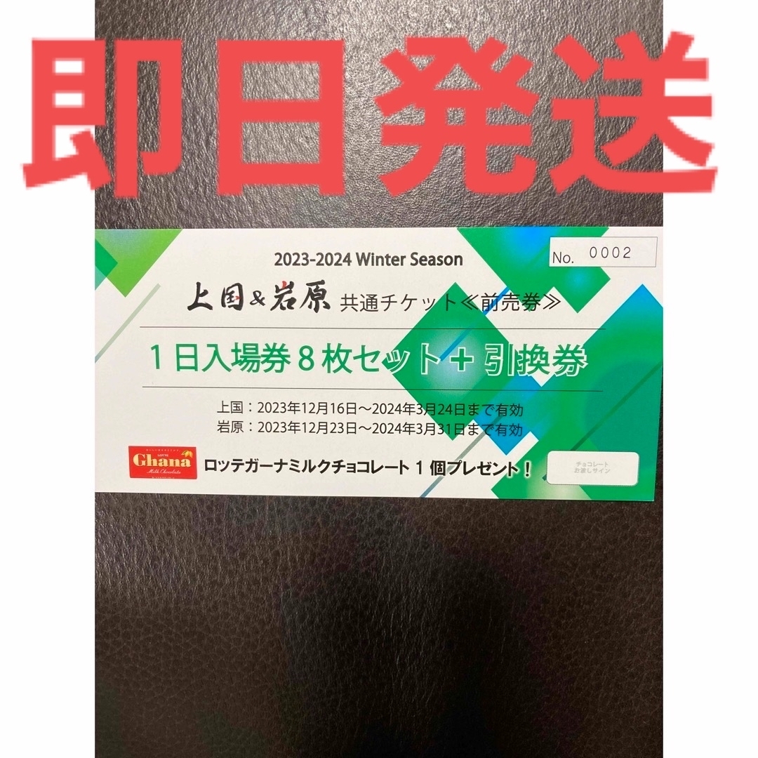 上国＆岩原共通チケット リフト券上越国際スキー場岩原スキー場