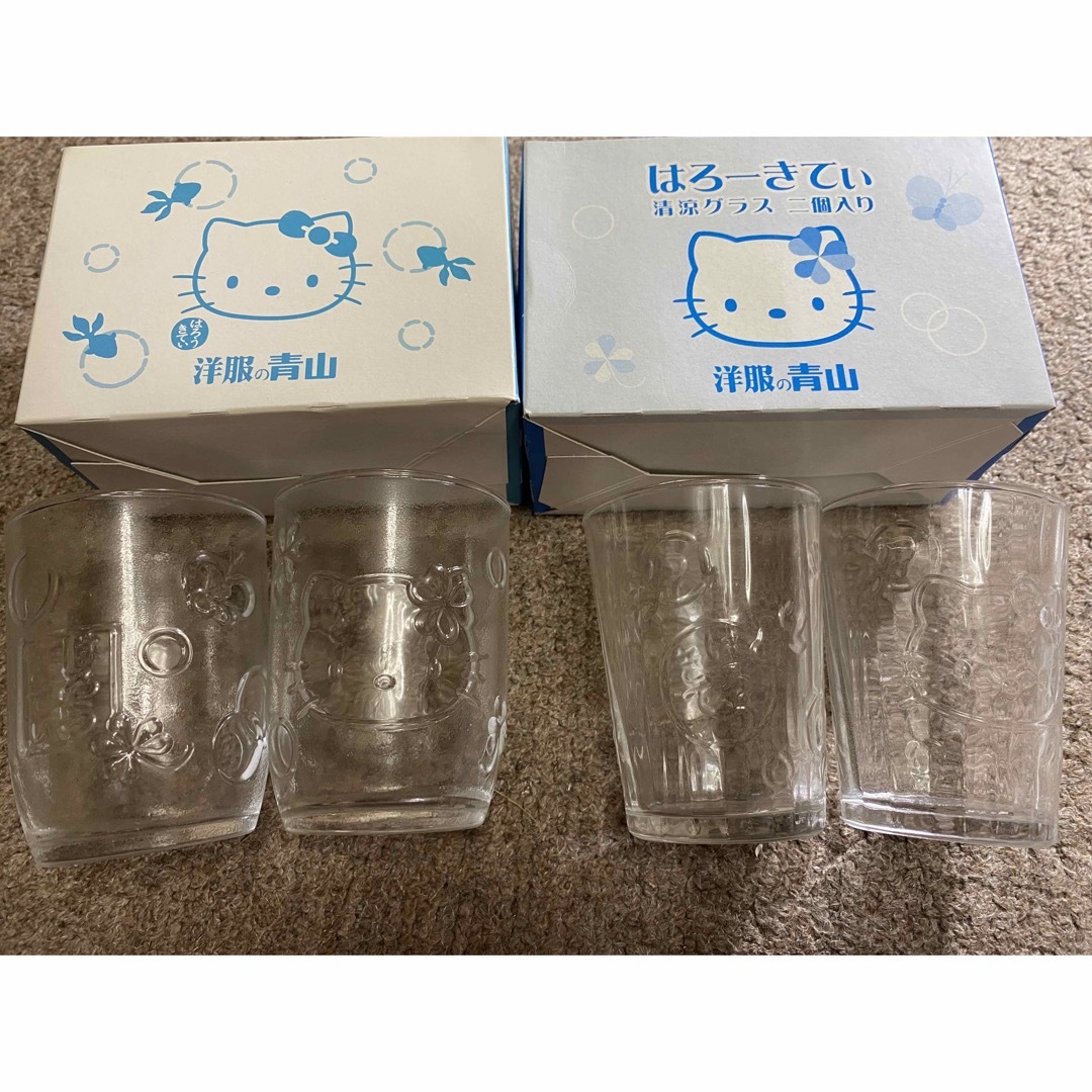 非売品 限定品 ノベルティ ハローキティ 清涼グラス 4点セット | フリマアプリ ラクマ