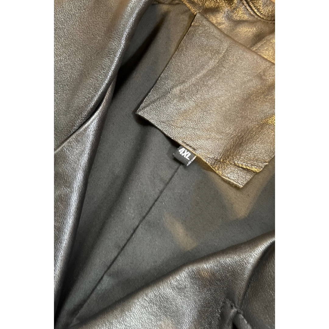 本革ダブルライダースジャケット メンズのジャケット/アウター(ライダースジャケット)の商品写真
