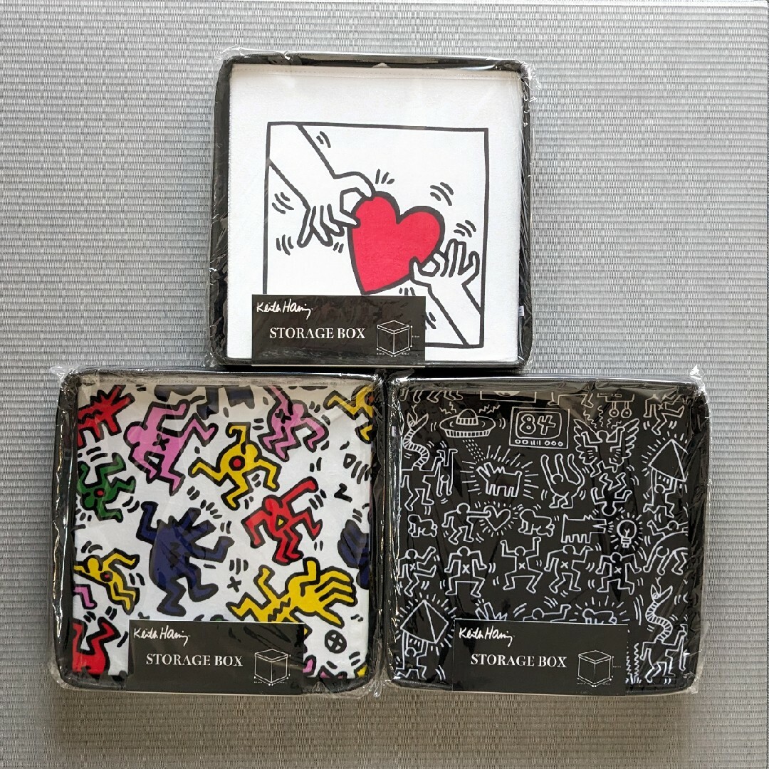 KEITH HARING(キースヘリング)の新品 Keith Haring 収納ボックス 3点セット BOX キースヘリング インテリア/住まい/日用品の収納家具(ケース/ボックス)の商品写真