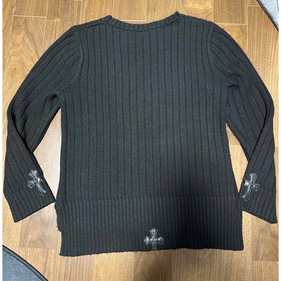 Chrome Hearts(クロムハーツ)のクロムハーツ　カシミヤ 100% ニット　クロスパッチ メンズのトップス(ニット/セーター)の商品写真