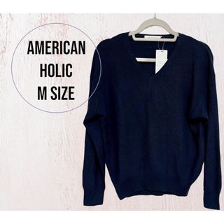 アメリカンホリック(AMERICAN HOLIC)のAMERICAN HOLIC  Ｖネックニットセーター　  Msize 未使用品(ニット/セーター)