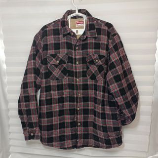 ラングラー(Wrangler)の79♪US古着ラングラー90年ネルシャツもこもこ裏地厚手 赤/黒/灰Lサイズ(その他)