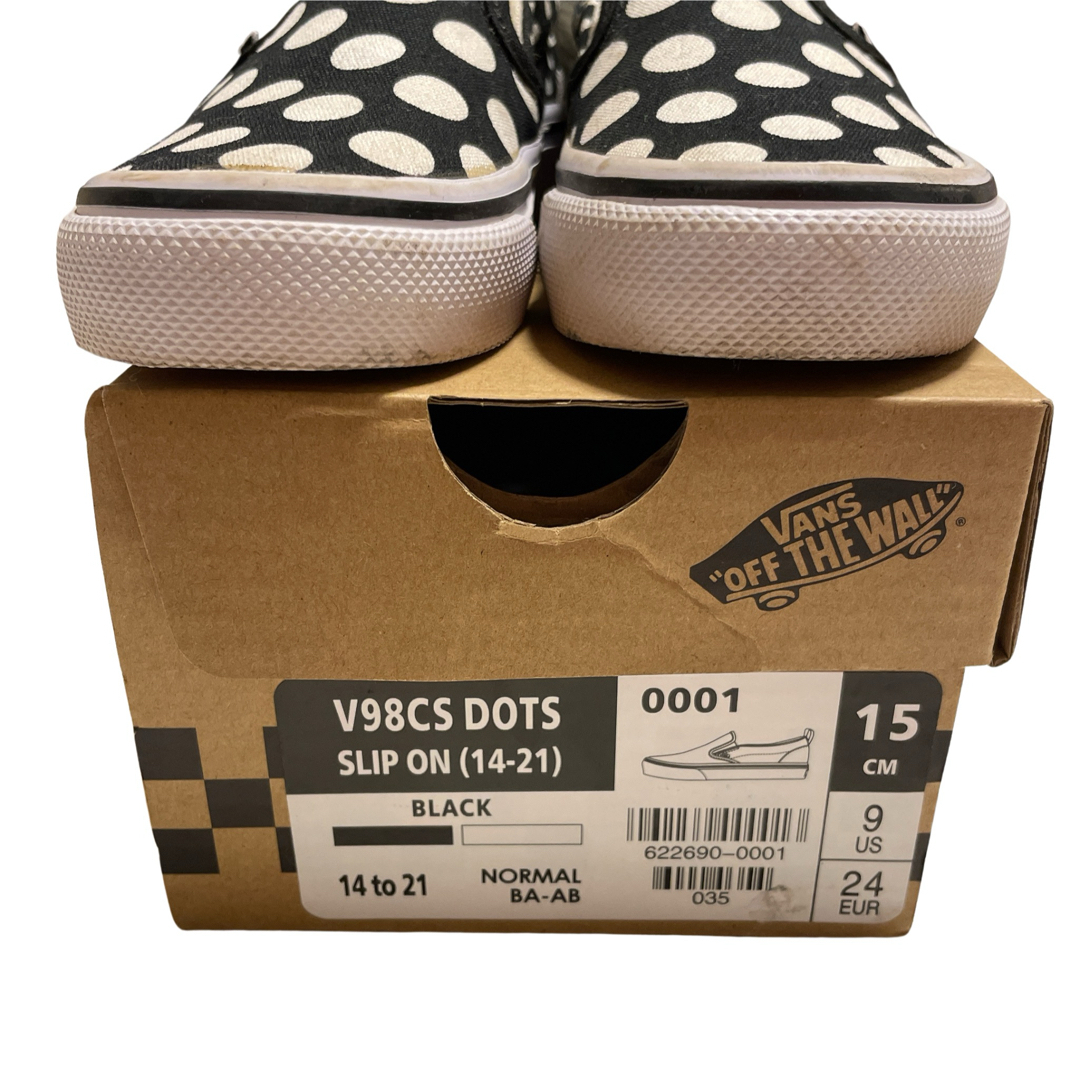 VANS(ヴァンズ)のVANS baby kids 15cm スリッポン　ドット柄　水玉 キッズ/ベビー/マタニティのキッズ靴/シューズ(15cm~)(スニーカー)の商品写真