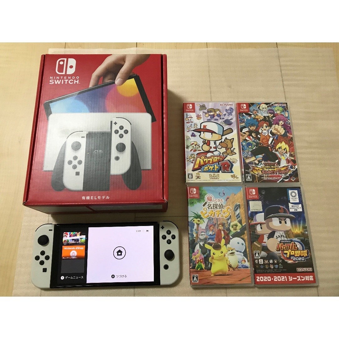 Nintendo Switch - ✨有機ELモデルSwitch本体一式＋新品帰って来た名探偵を含むソフト4本付✨