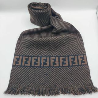 フェンディ(FENDI)の【FENDI】フェンディ　マフラー 145cm×35cm　厚手　ウール　ズッカ柄(マフラー)