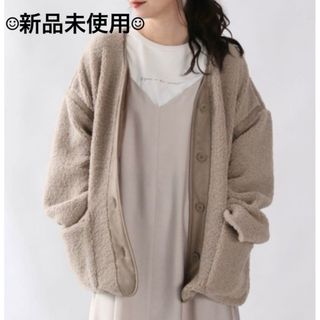 ローリーズファーム(LOWRYS FARM)の【新品未使用】LOWRYS FARM＊ボアブルゾン ベージュ(ブルゾン)