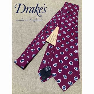 ドレイクス(DRAKES)の【新品】Drake's／ドレイクス／プリントタイ／ペイズリー／パープル／英国製(ネクタイ)