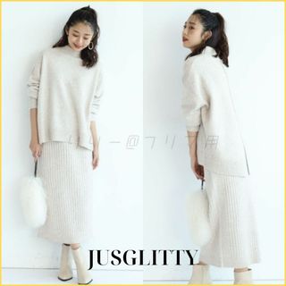 ジャスグリッティー(JUSGLITTY)のJUSGLITTY ハイネックニットSET UP　ジャスグリッティー　ベージュ系(その他)