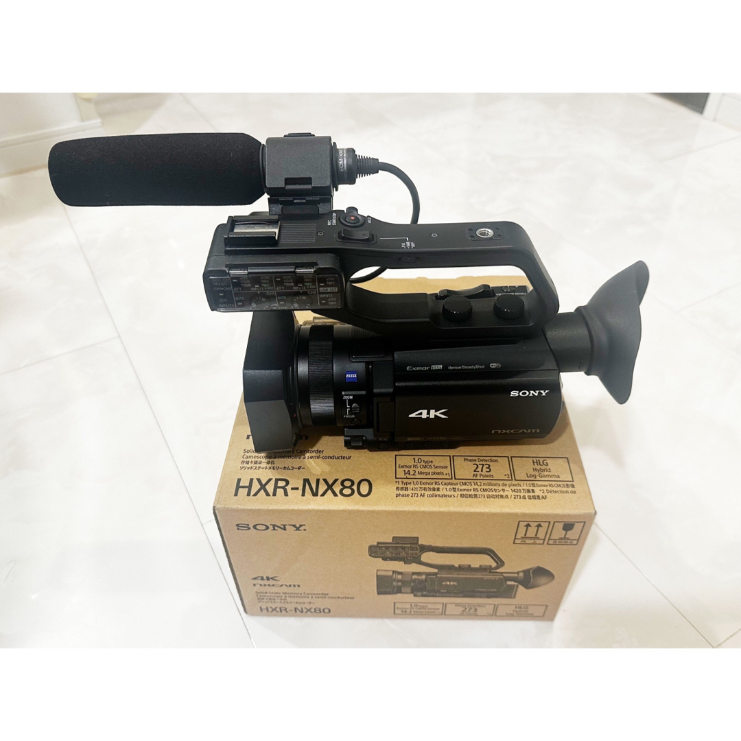 SONY(ソニー)の【美品】SONY ビデオカメラ HXR-NX80 4K NXCAM スマホ/家電/カメラのカメラ(ビデオカメラ)の商品写真