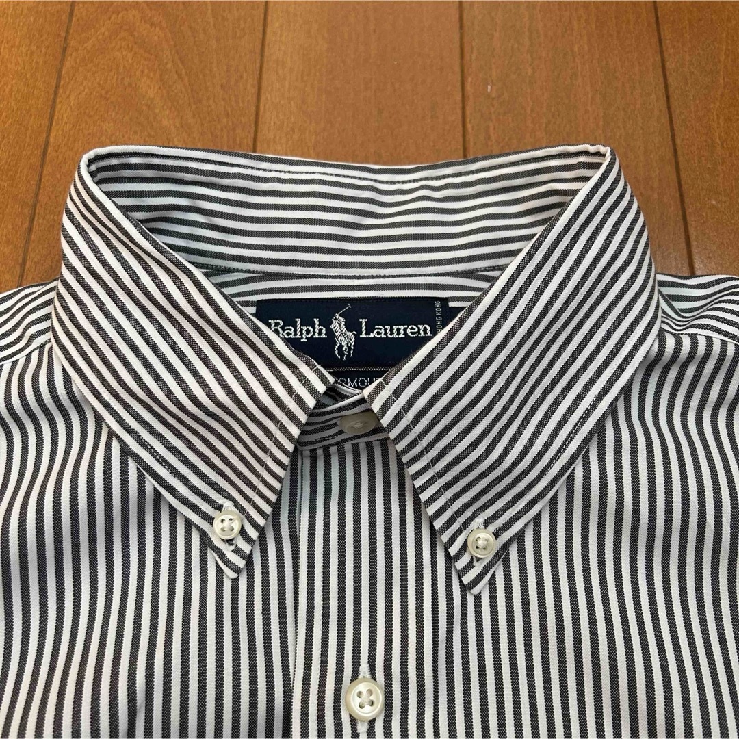 Ralph Lauren - 美品 90s POLO Ralph Lauren 長袖BDシャツ ストライプ