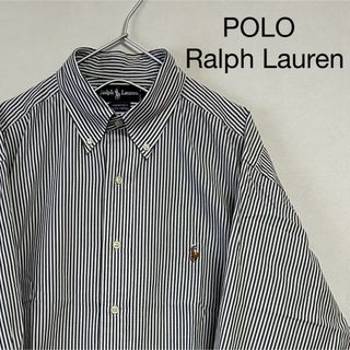 ラルフローレン(Ralph Lauren)の美品 90s POLO Ralph Lauren 長袖BDシャツ ストライプ(シャツ)