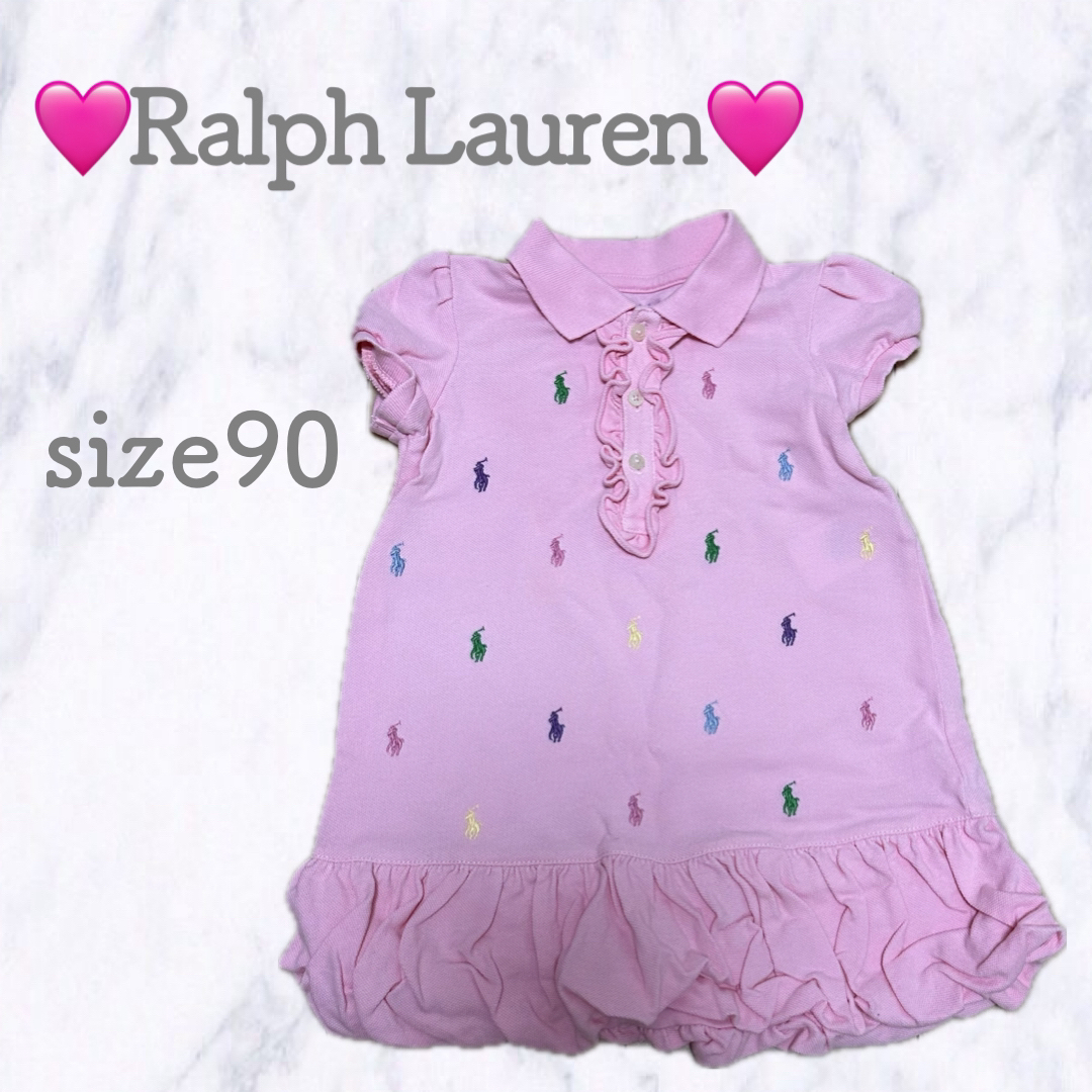 Ralph Lauren(ラルフローレン)のRalph Lauren ワンピース　90 ピンク キッズ/ベビー/マタニティのキッズ服女の子用(90cm~)(ワンピース)の商品写真