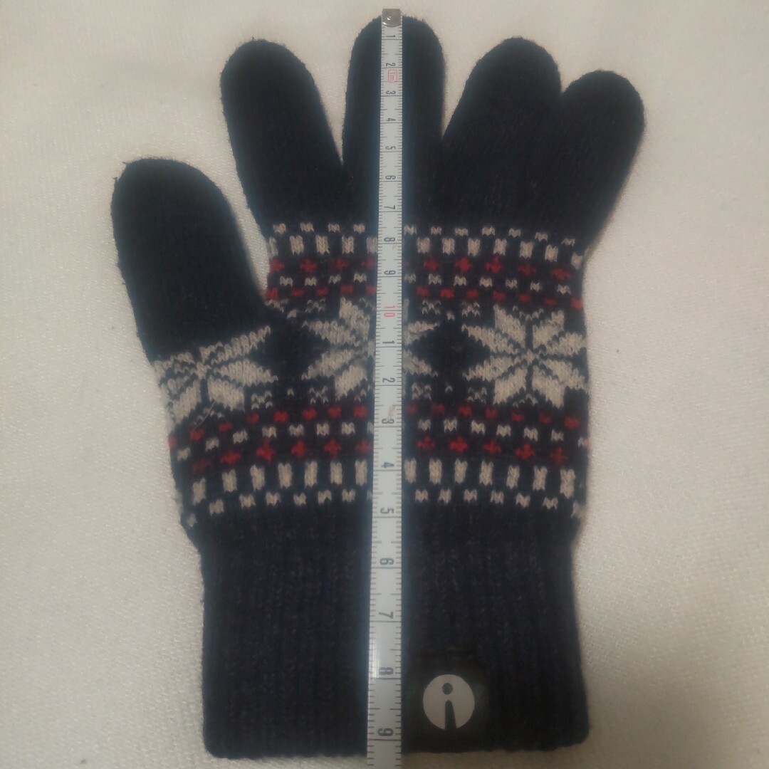手袋 ニット てぶくろ グローブ 毛糸 通勤 通学 冬 暖かい 5本指 レディースのファッション小物(手袋)の商品写真
