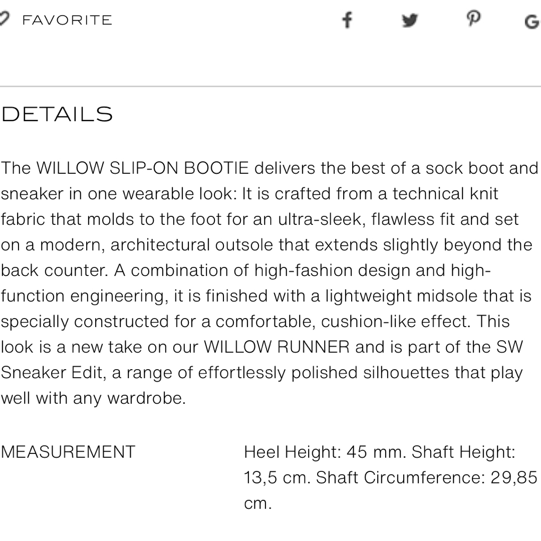 Stuart Weitzman(スチュワートワイツマン)のStuart Weitzman Willow Slip-On ブーツ　36 レディースの靴/シューズ(ブーツ)の商品写真