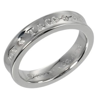 ティファニー(Tiffany & Co.)の【TIFFANY&Co.】ティファニー 1837 5.75g K18ホワイトゴールド×2P ダイヤモンド 7.5号 レディース リング・指輪(リング(指輪))