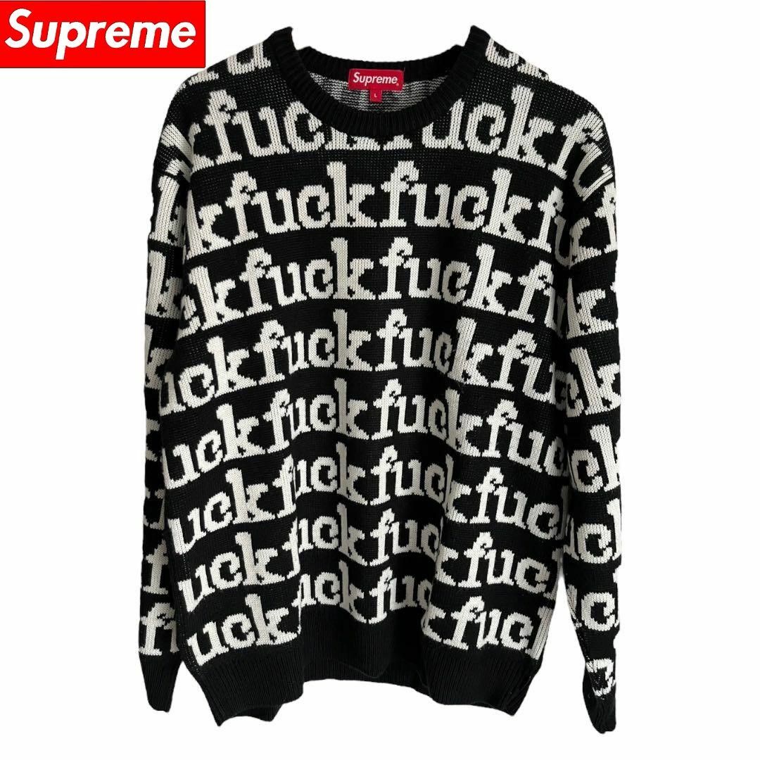 Supreme Fuck Sweater ブラック ホワイト シュプリーム 総柄NavYandCo