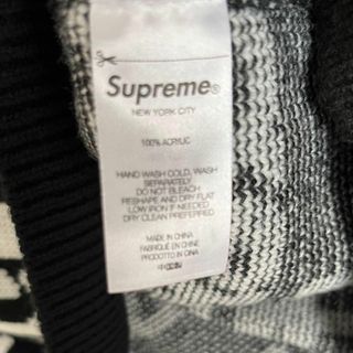 Supreme Fuck Sweater ブラック ホワイト シュプリーム 総柄