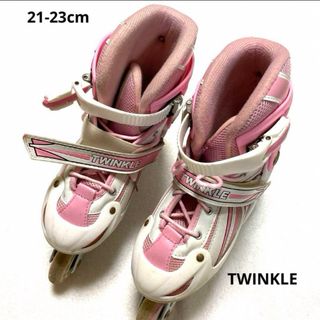 にきねこ様　TWINKLEローラーブレード 21～23cm ピンク(ローラーシューズ)