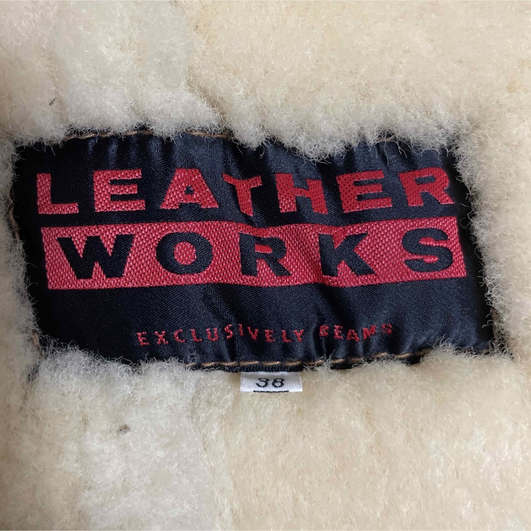 BEAMS(ビームス)の90's ヴィンテージ　LEATHER WORKS BEAMS ムートン コート メンズのジャケット/アウター(レザージャケット)の商品写真