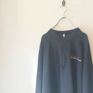 ランズエンド(LANDS’END)のランズエンド　LANDSEND　ハーフジップ　トップス　ジャージ　ブラック(ジャージ)