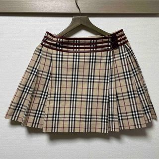 【美品】バーバリーブルーレーベル巻きスカート