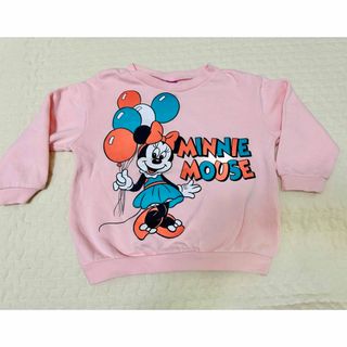 ディズニー(Disney)のミニーちゃん　裏起毛　トレーナー　100(Tシャツ/カットソー)