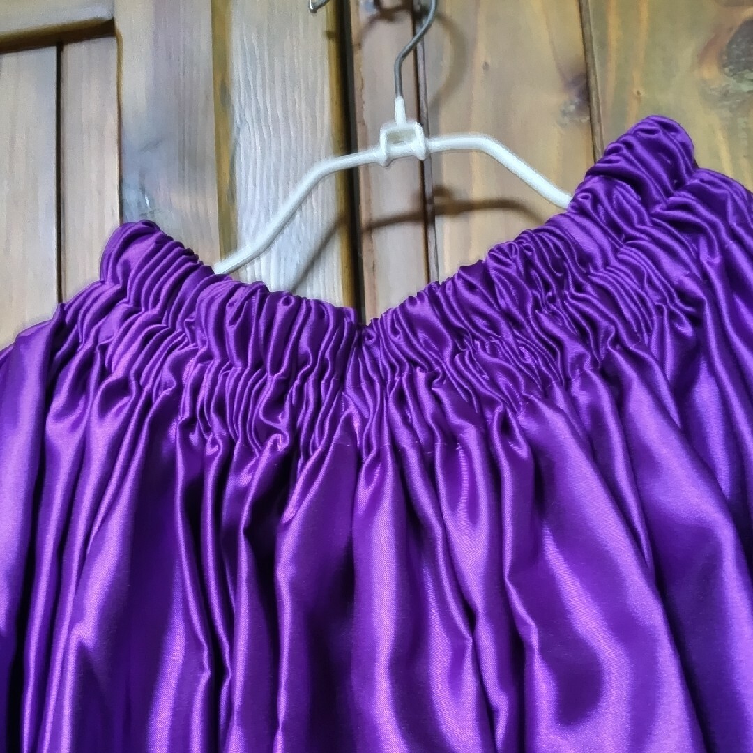 パウスカート フラダンス パープル Ｆサイズ レディースのスカート(ロングスカート)の商品写真